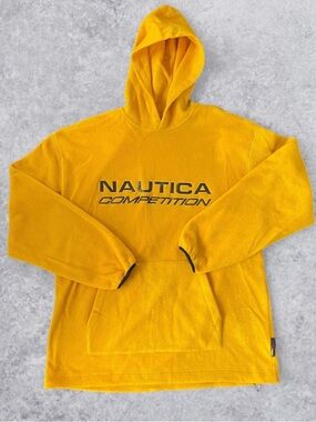 Nautica Competition Bright Yellow Hooded Pullover